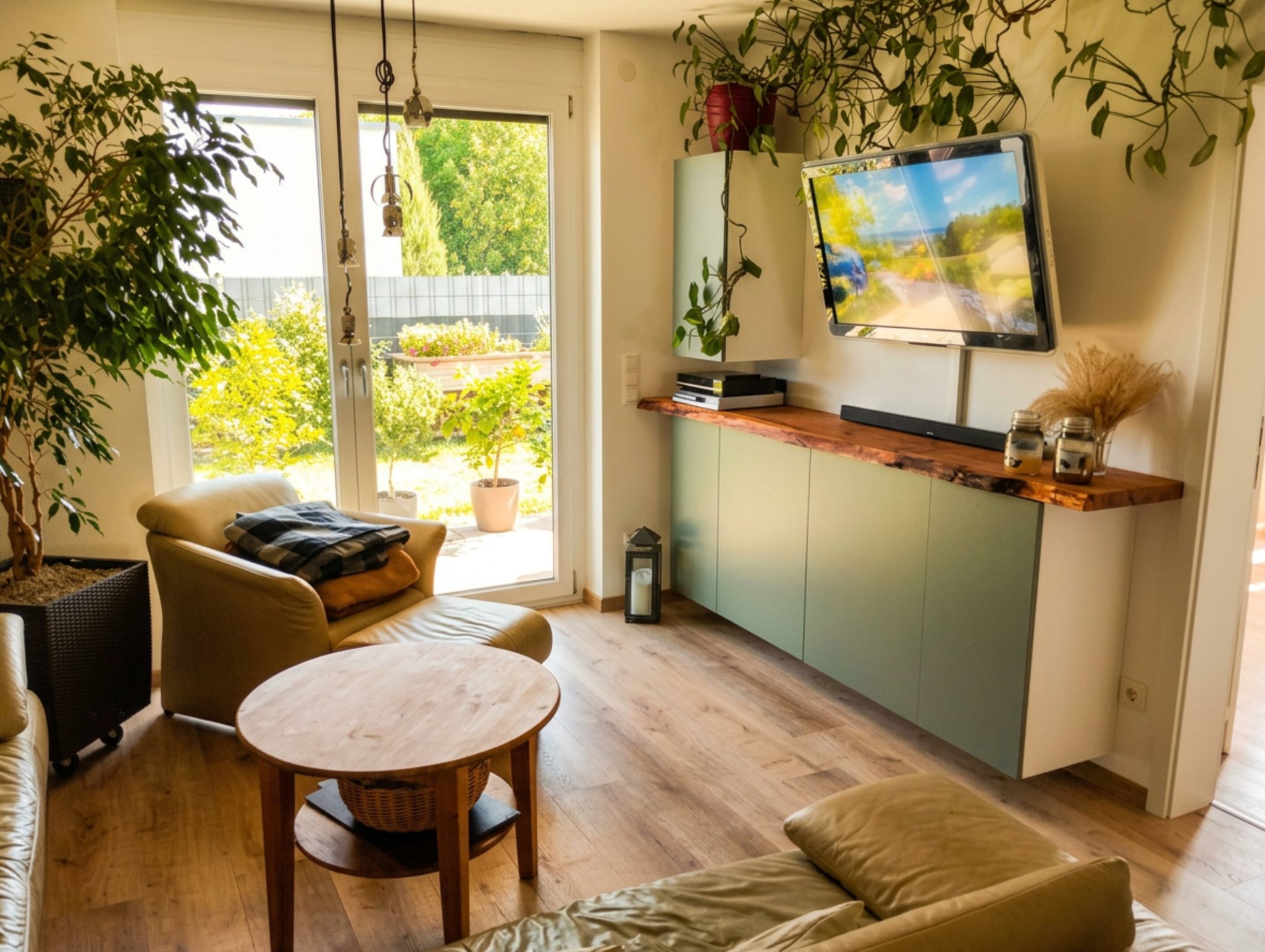 Wohnzimmer mit Terrassenzugang Immobilienangebot - Hemhofen - Alle - Schöne 3 Zimmer Wohnung mit Garten