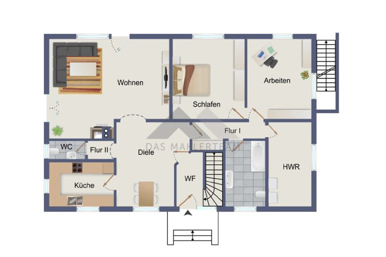 Immobilienangebot - Krumbach (Schwaben) - Alle - 133 m² Wohnkomfort: Einfamilienhaus mit Keller, Doppel-Carport und sonnigem Garten