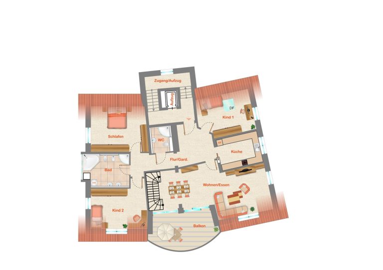 Immobilienangebot - Gaildorf - Alle - Großzügige Maisonettewohnung in zentraler und ruhiger Stadtlage mit 2 Tiefgaragenplätzen und einem Stellplatz im Freien