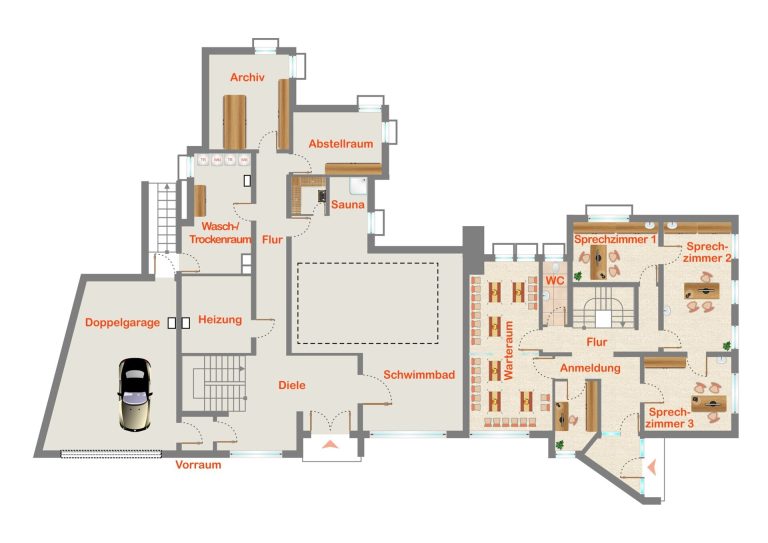 Immobilienangebot - Hermeskeil - Alle - Großzügig wohnen und vielseitig arbeiten – Anwesen mit Garten und vermieteter Praxisfläche