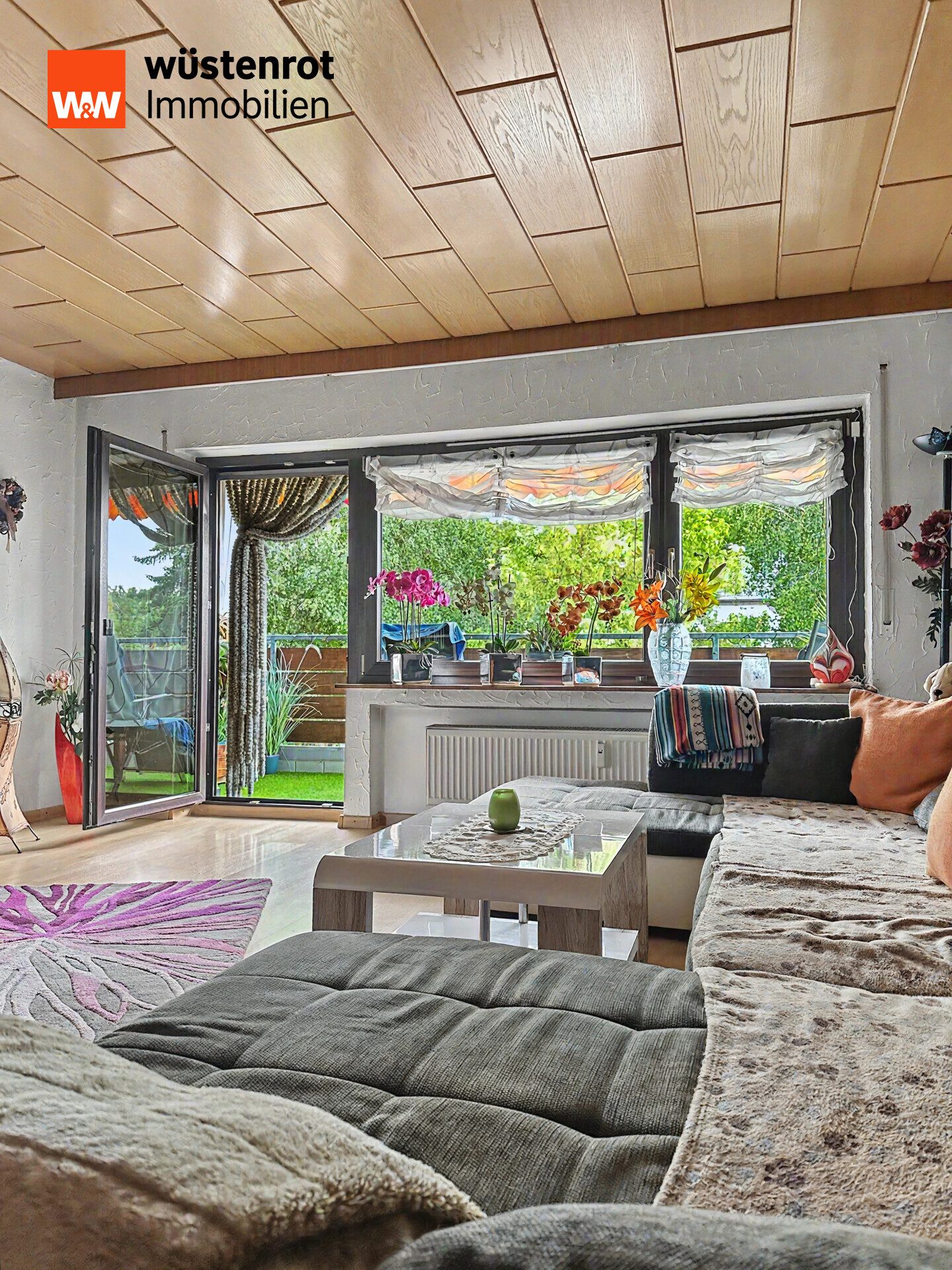 Immobilienangebot - Karlsruhe - Alle - 3-Zimmer-Wohnung mit großer Loggia und Blick ins Grüne inkl. Stellplatz