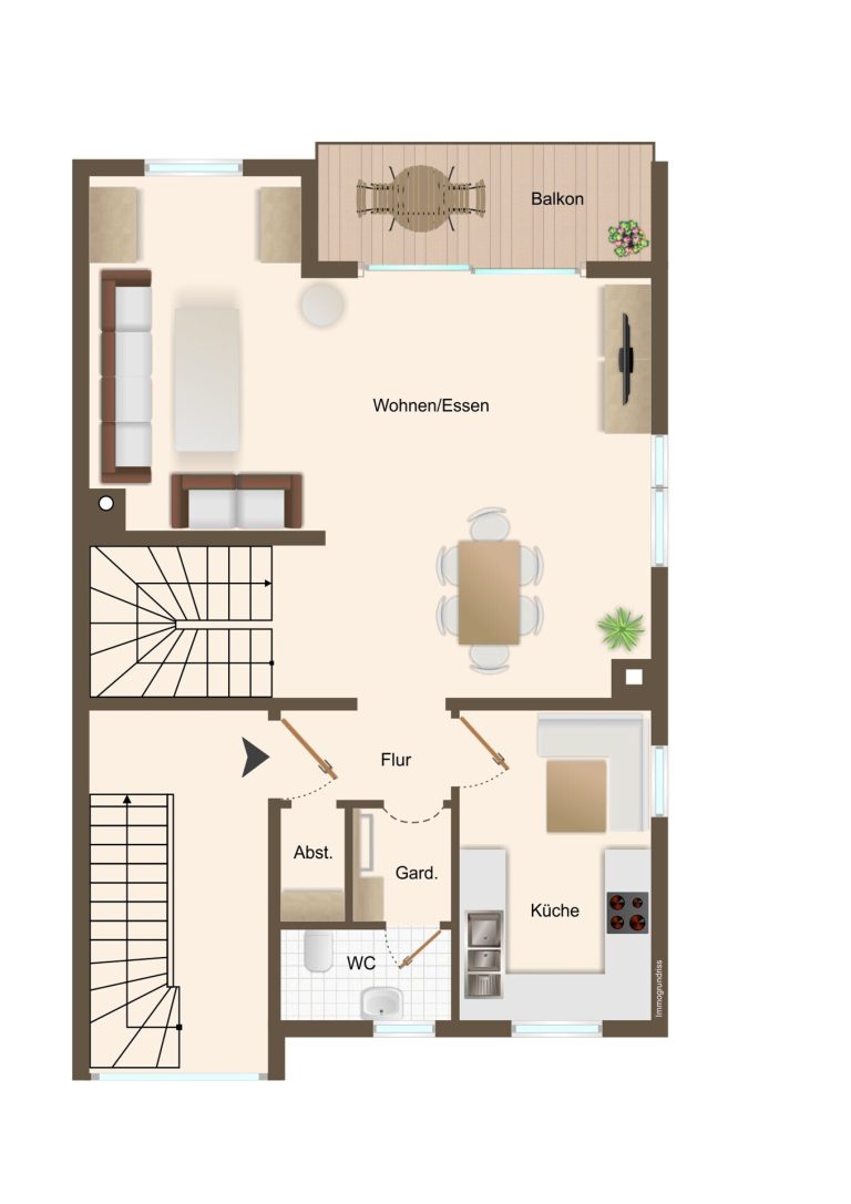 Immobilienangebot - Neuenbürg / Waldrennach - Alle - Attraktive Maisonette-Wohnung, mit großzügiges Wohnen, viel Stauraum und Naturnahes Wohnen
