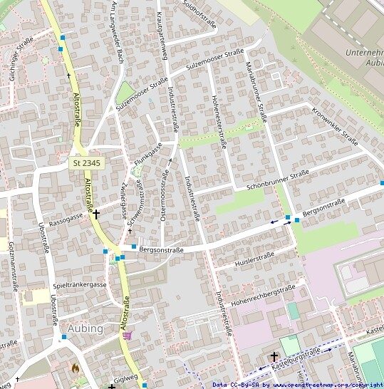 Lageplan Lageplan Immobilienangebot - München - Alle - Aubing, Grundstück mit Bestand, 950 m² bebaubar mit EFH, DHH, Reihenhaus in bester Lage § 34 BauGB