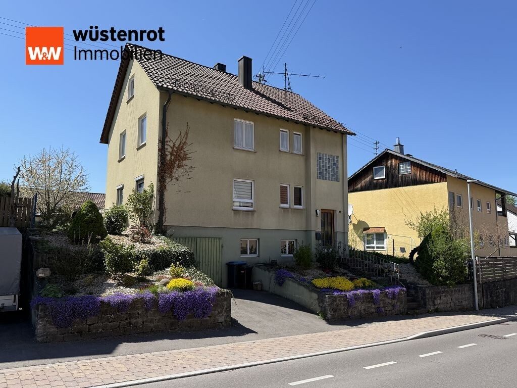Immobilienangebot - Oberrot - Hausen - Alle - Zweifamilienhaus mit ausbaufähigem Dachgeschoss und schönem Garten