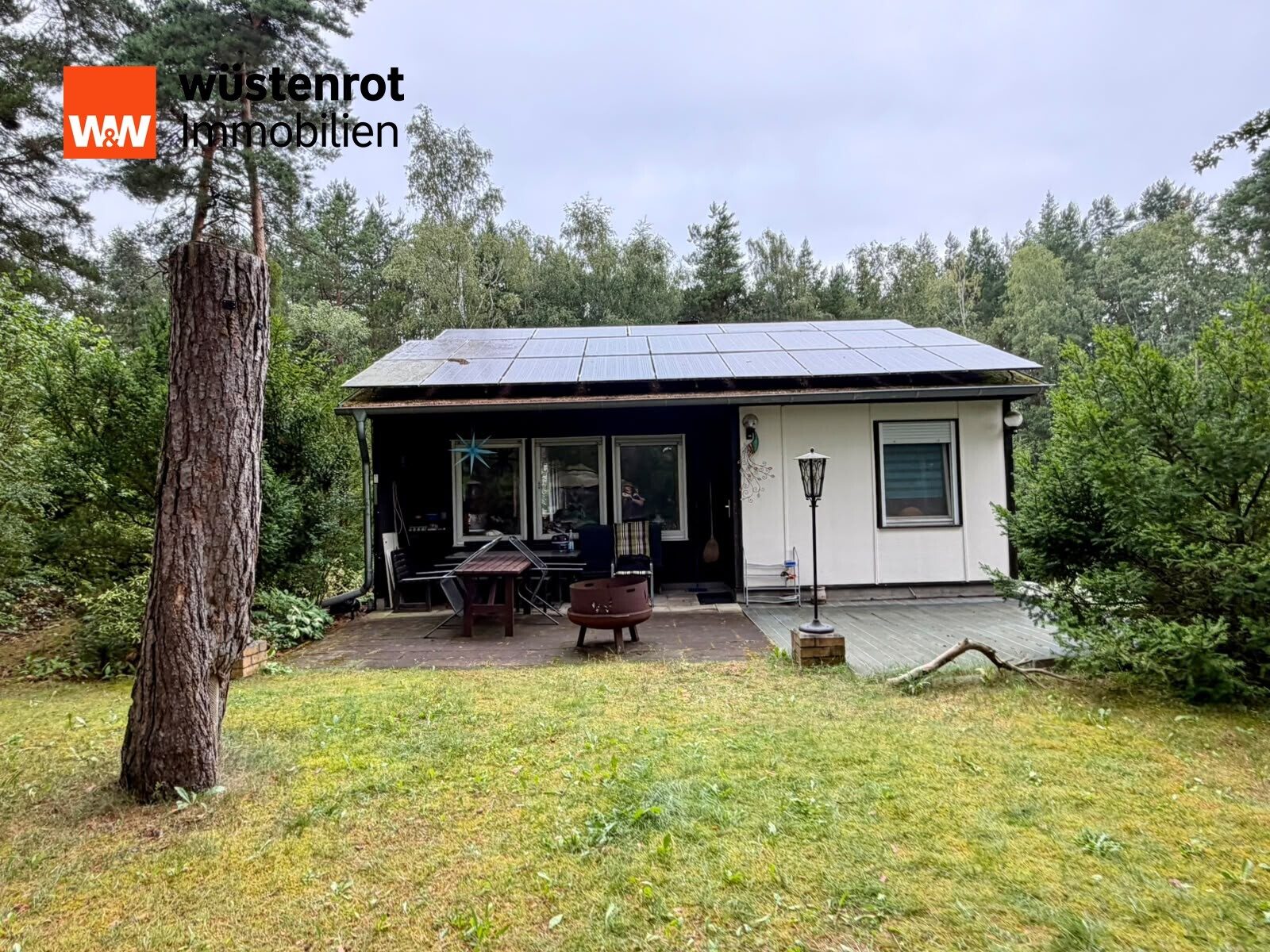 Immobilienangebot - Teupitz - Alle - Idyllischer Wochenendbungalow am Wasser mit eigenem Steg & großem Waldgrundstück
