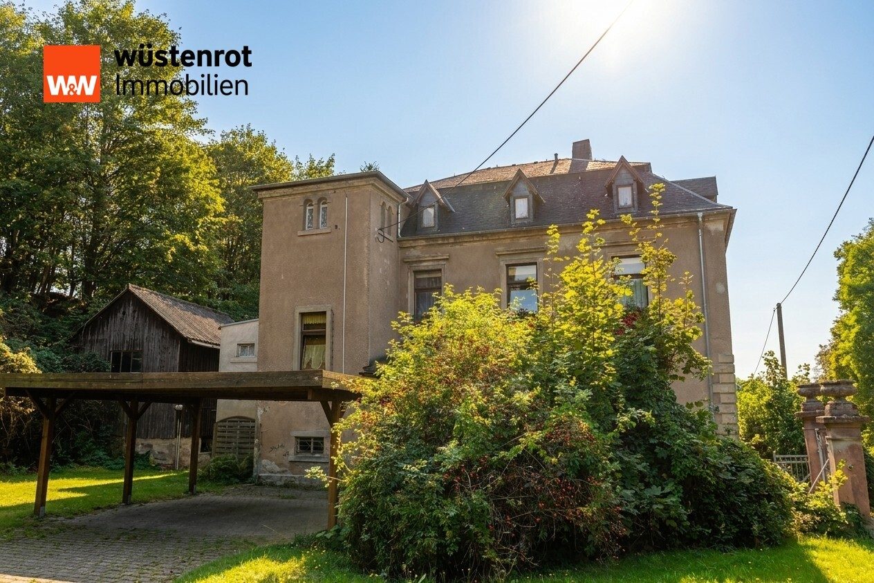 Immobilienangebot - Lunzenau / Cossen - Alle - Historische Villa mit Wald, Oase & großem Grundstück – Wohnen, Arbeiten & Vermieten