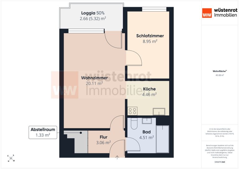 Immobilienangebot - Laatzen - Alle - Möblierte 1,5 Zimmer zur Selbstnutzung oder Kapitalanlage