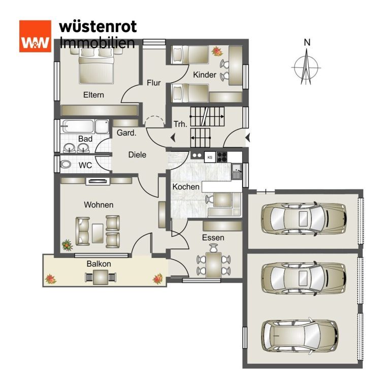 Immobilienangebot - Hüttlingen - Alle - Vielseitiges Wohnhaus mit seltener Dreifachgarage – ideal auch als Zweifamilienhaus nutzbar