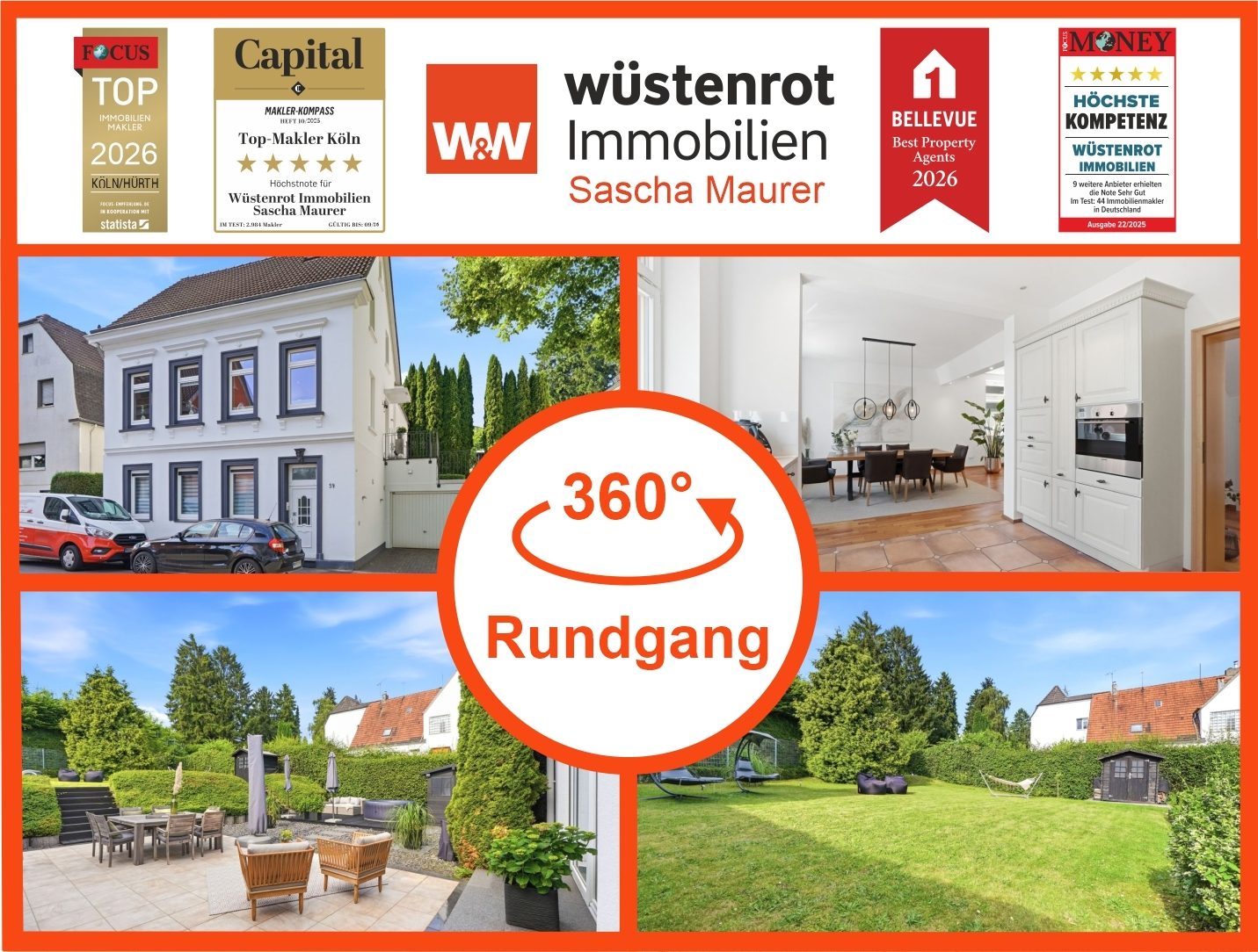 Immobilienangebot - Solingen - Alle - Historisch wohnen, modern leben: Modernisiertes Einfamilienhaus mit Einliegerwohnung (3D-Rundgang).