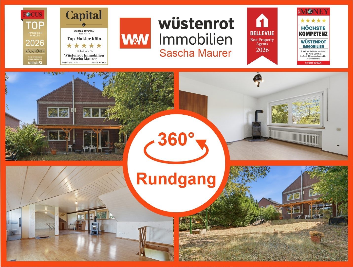 Immobilienangebot - Frechen - Alle - Mit 3D: Viel Platz- Zweifamilienhaus mit Garten in Frechen-Habbelrath!