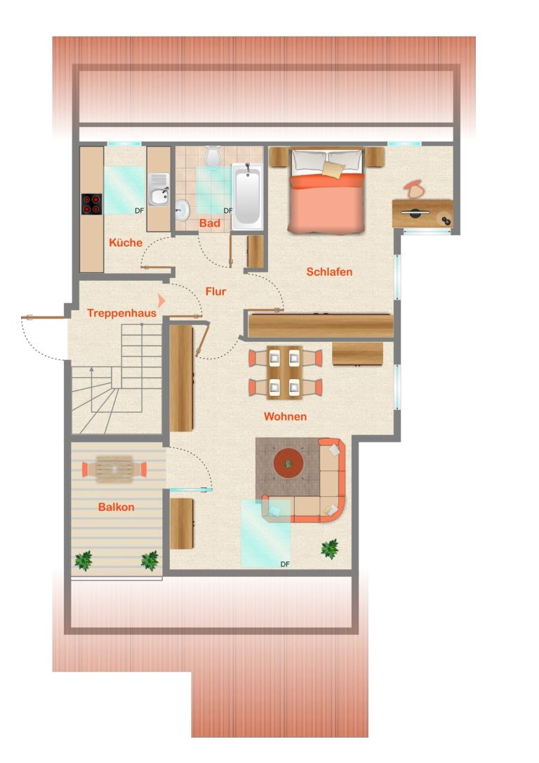 Immobilienangebot - Vaihingen/Enz - Alle - Fit für die Zukunft, 
Tolle 2 Zimmerdachgeschosswohnung mit TG-Stellplatz als Kapitalanlage