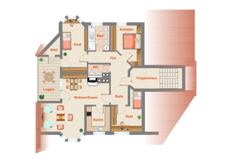 Immobilienangebot - Leonberg - Alle - Tolle Vierzimmerwohnung mit Aussicht über Leonberg und zwei Stellplätzen