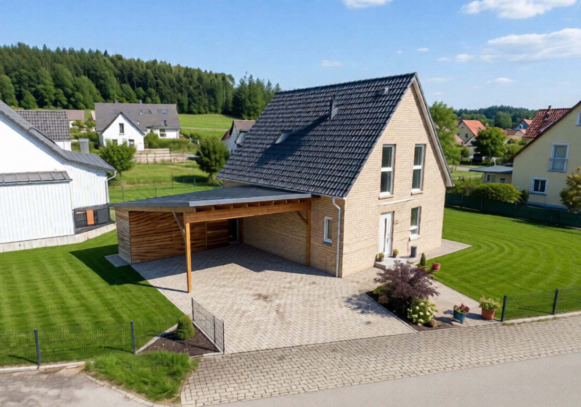 Immobilienangebot - Arberg - Alle - Smartes Energiewunder - neuwertiges KfW-55-Haus mit XL-Gartenkomfort