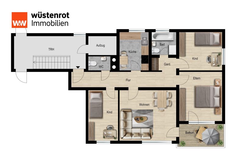 Immobilienangebot - Ummendorf - Alle - Attraktive 4 Zimmer Wohnung mit Weitblick