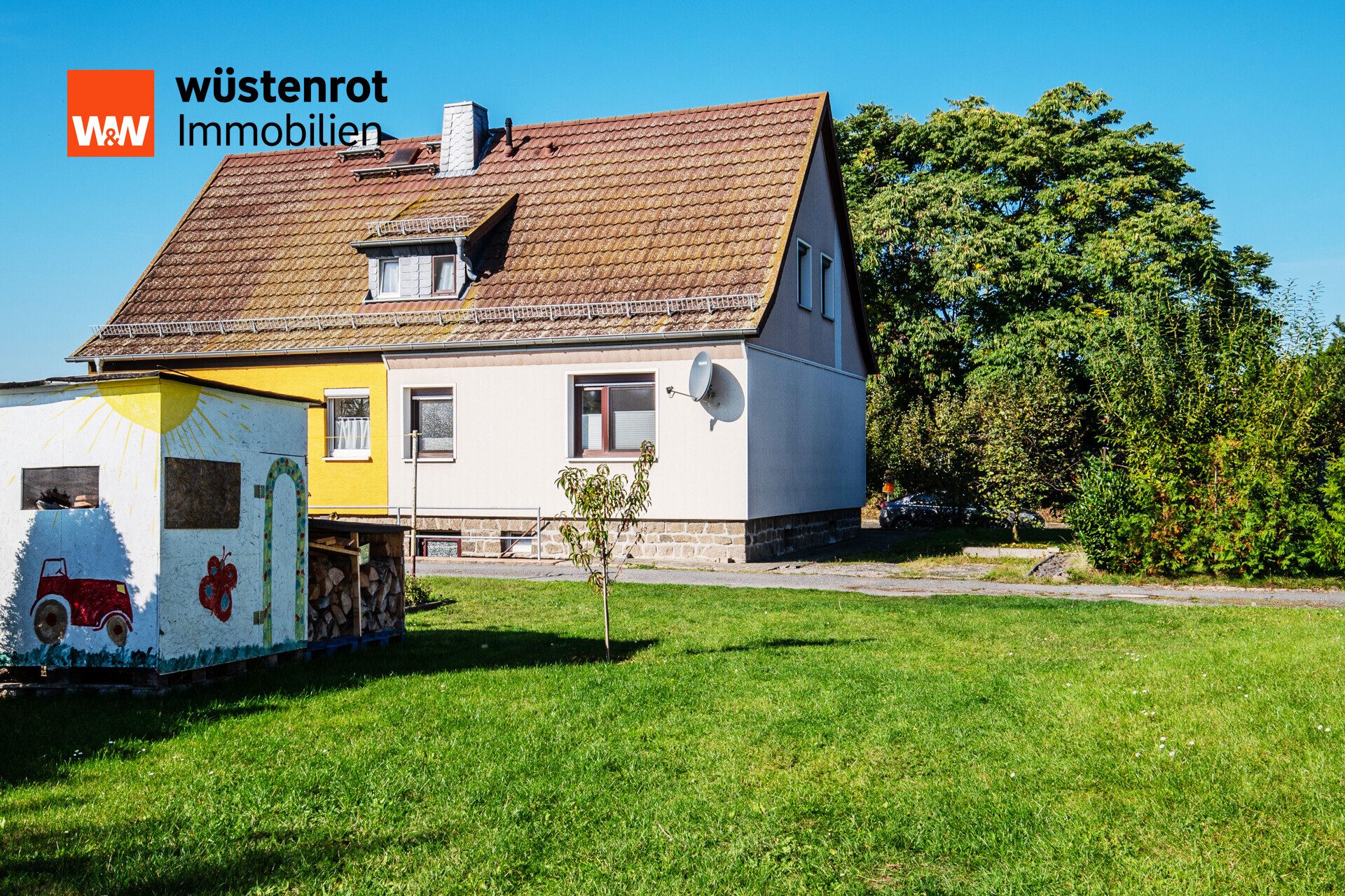 Immobilienangebot - Frohburg - Alle - Einziehen und Wohlfühlen – Modernisierte Doppelhaushälfte mit Gartenparadies