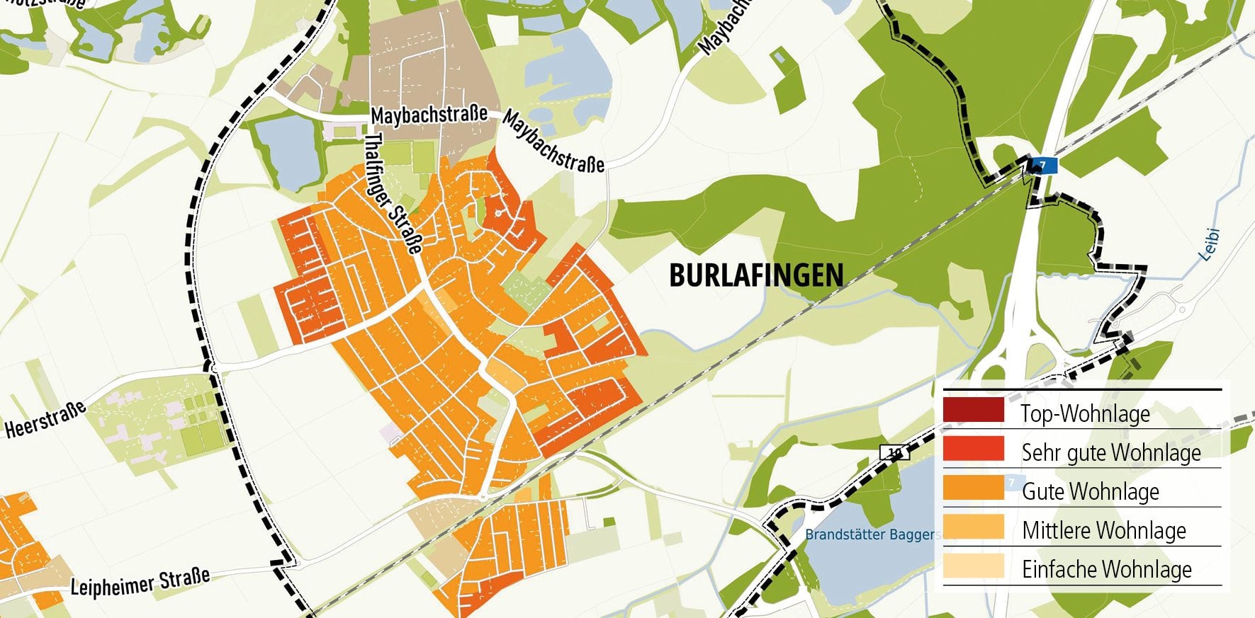 Wohnlagenkarte-2025_Burlafingen_Tentschert Immobilien Ulm