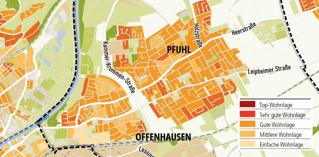 Wohnlagenkarte-2025_NU-Nord-West-Tentschert Immobilien Ulm