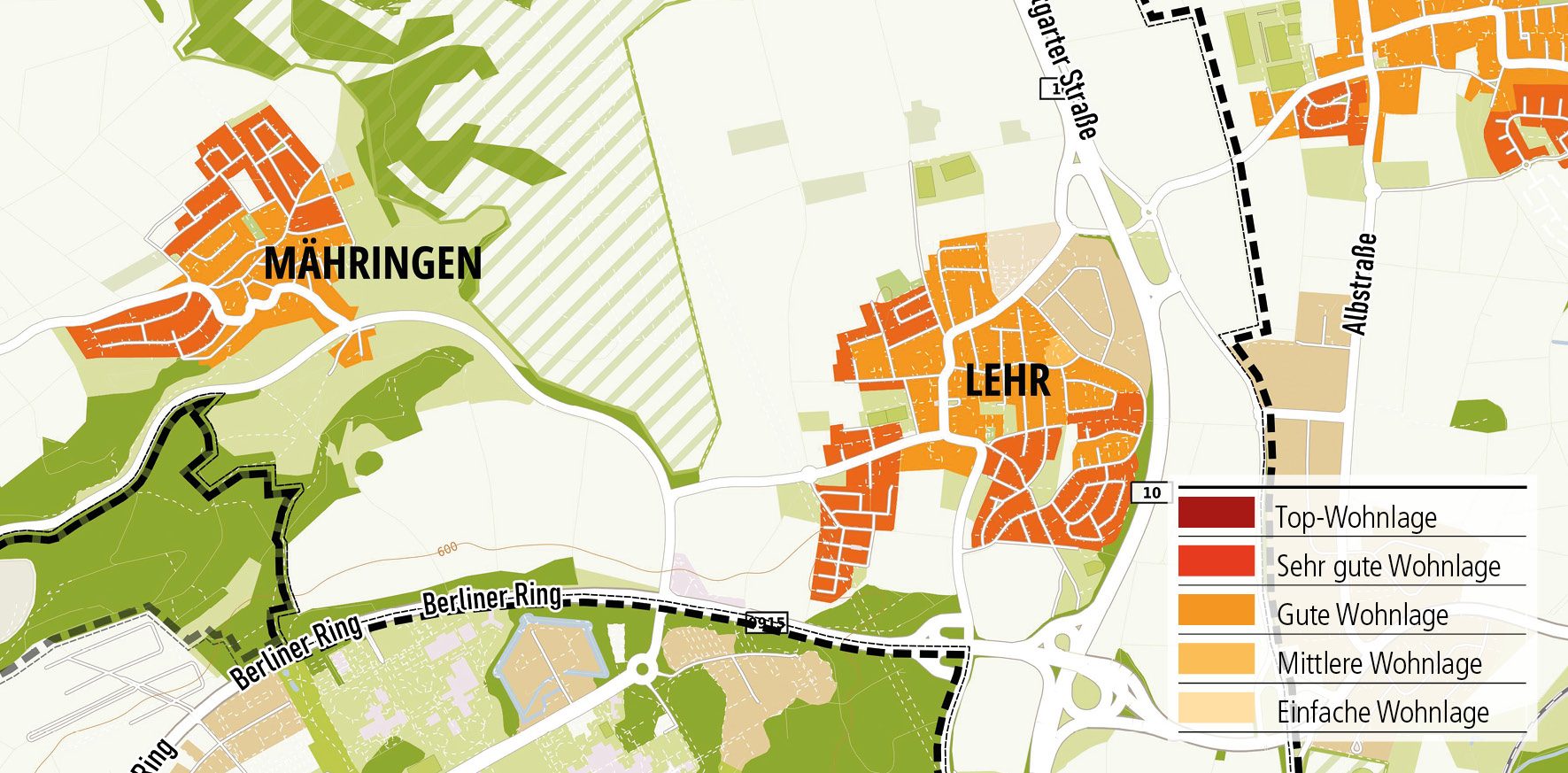 Wohnlagenkarte-2025_UL-Nord-West_Tentschert Immobilien Ulm
