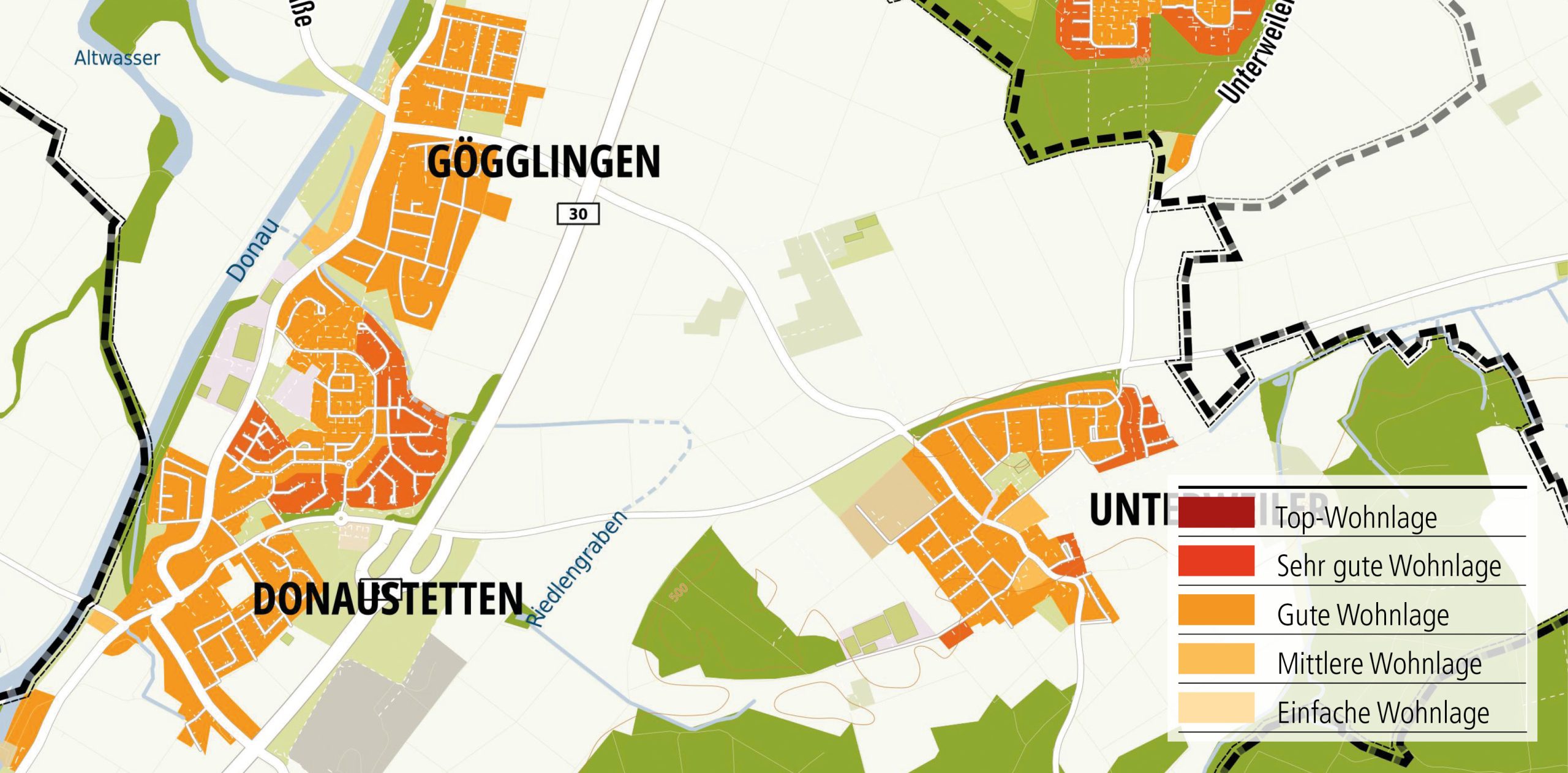 Wohnlagenkarte-2025_UL-Süd_Tentschert Immobilien Ulm