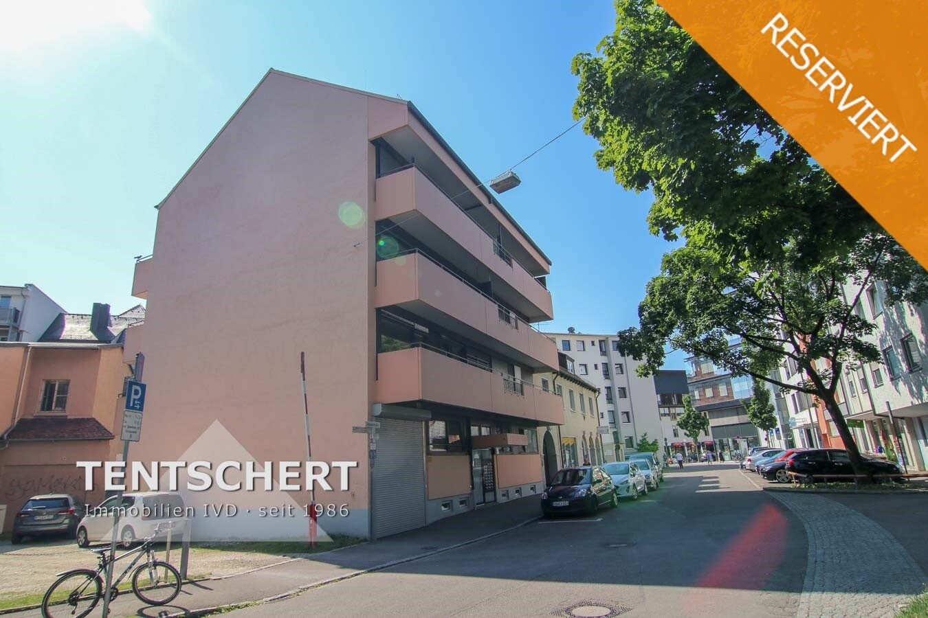 Außenansicht Immobilienangebot - Neu-Ulm - Alle - Zentrales 1-Zimmer-Apartment an der Kleinen Donau!