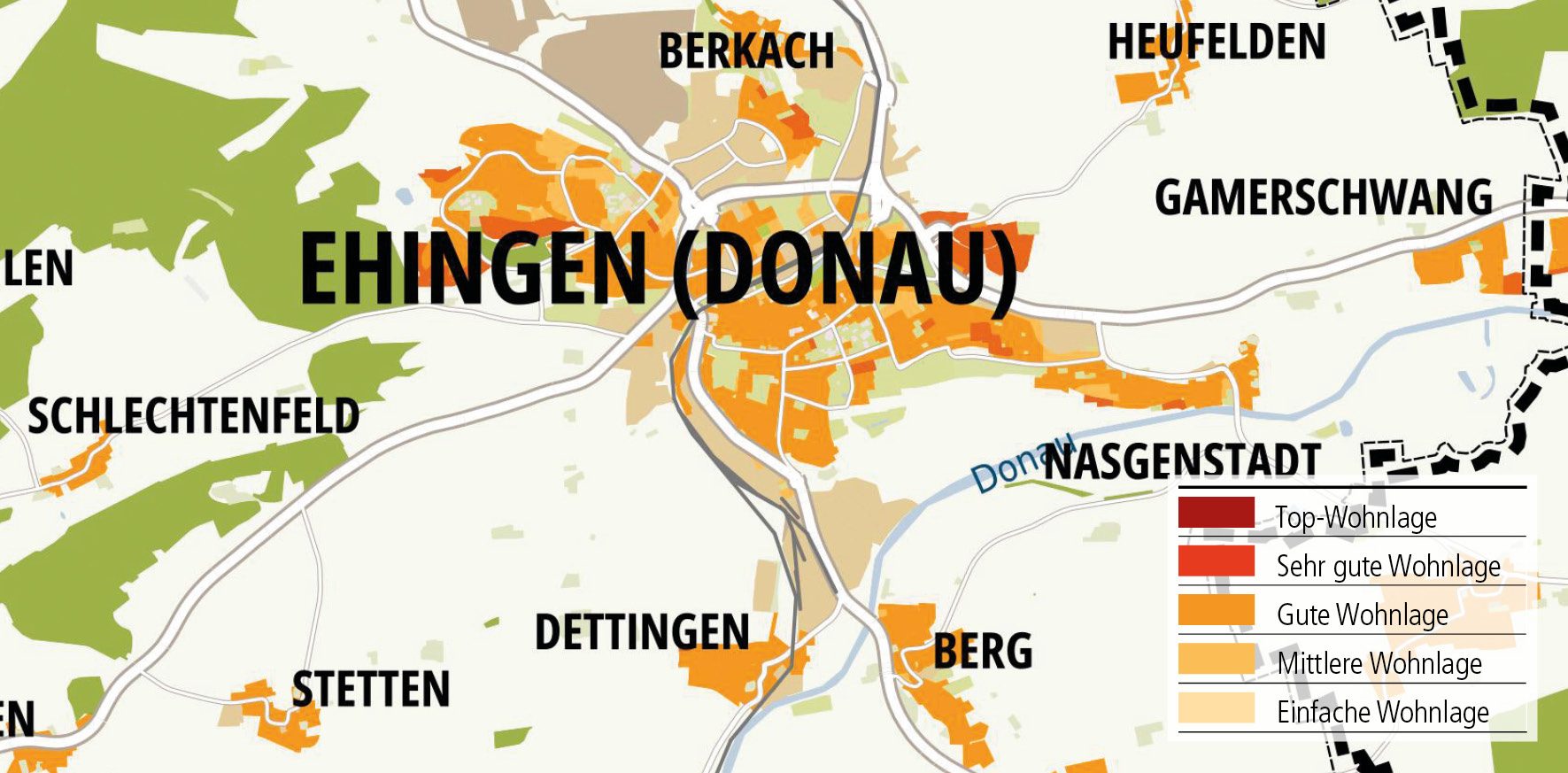 Wohnlagenkarte-2025_Ehingen_Tentschert Immobilien Ulm