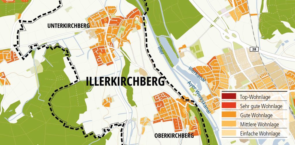 Wohnlagenkarte-2025_llerkirchberg-Tentschert Immobilien Ulm