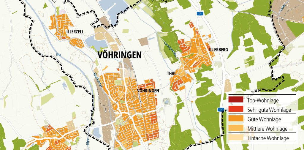 Wohnlagenkarte-2025_Vöhringen-Tentschert Immobilien Ulm