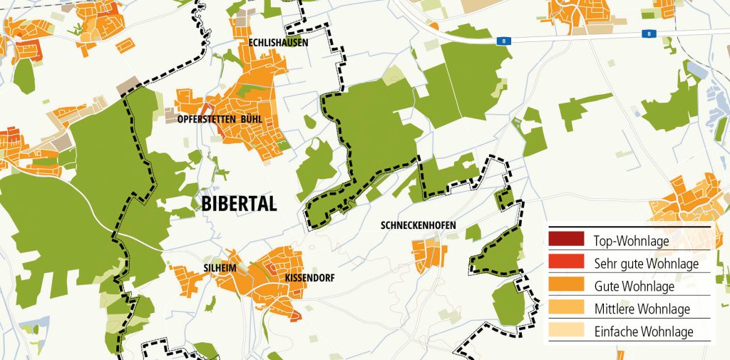 Wohnlagenkarte-2025_Bibertal-Tentschert Immobilien Ulm
