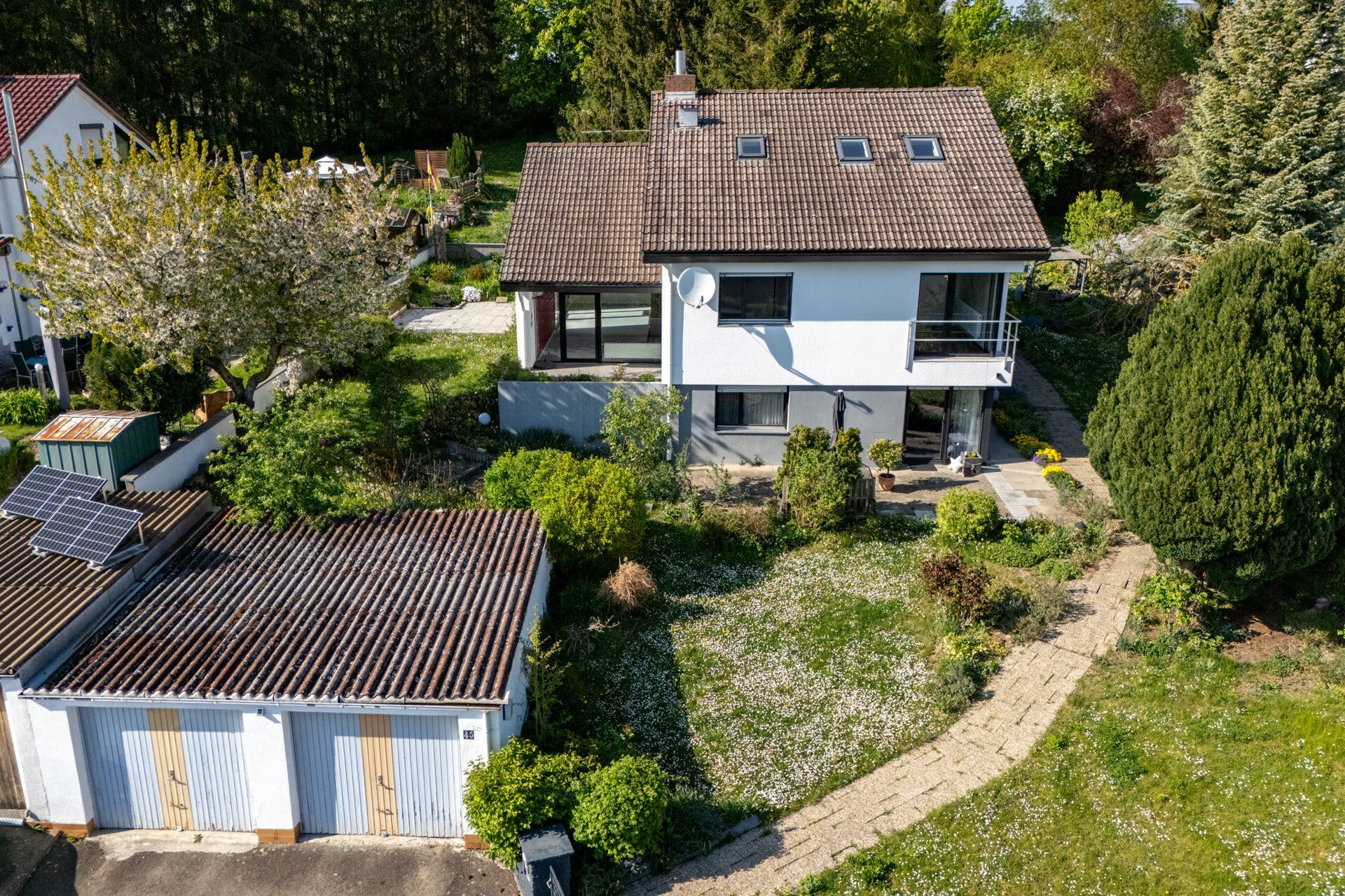 Immobilienangebot - Langenau / Albeck - Alle - „Licht. Luft. Leben!“ – Modernes Split-Level-EFH mit ELW in naturnaher Lage