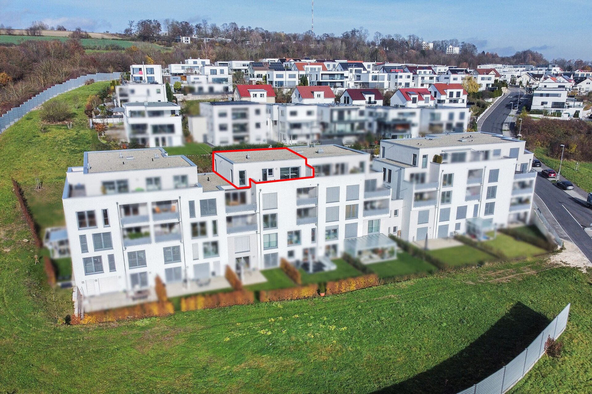 Luftaufnahme Immobilienangebot - Ulm - Alle - Tolle 4-Zimmer-Penthousewohnung mit Dachterrasse & wunderschönem Weitblick