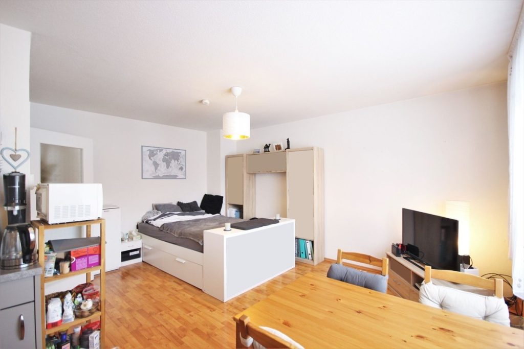 Hirn Immobilien GmbH - Immobilienangebot - Ulm - Wohnungen - GEPFLEGTES 1 ZIMMERAPARTMENT MIT EINBAUKÜCHE AUF DEM ULMER KUHBERG!