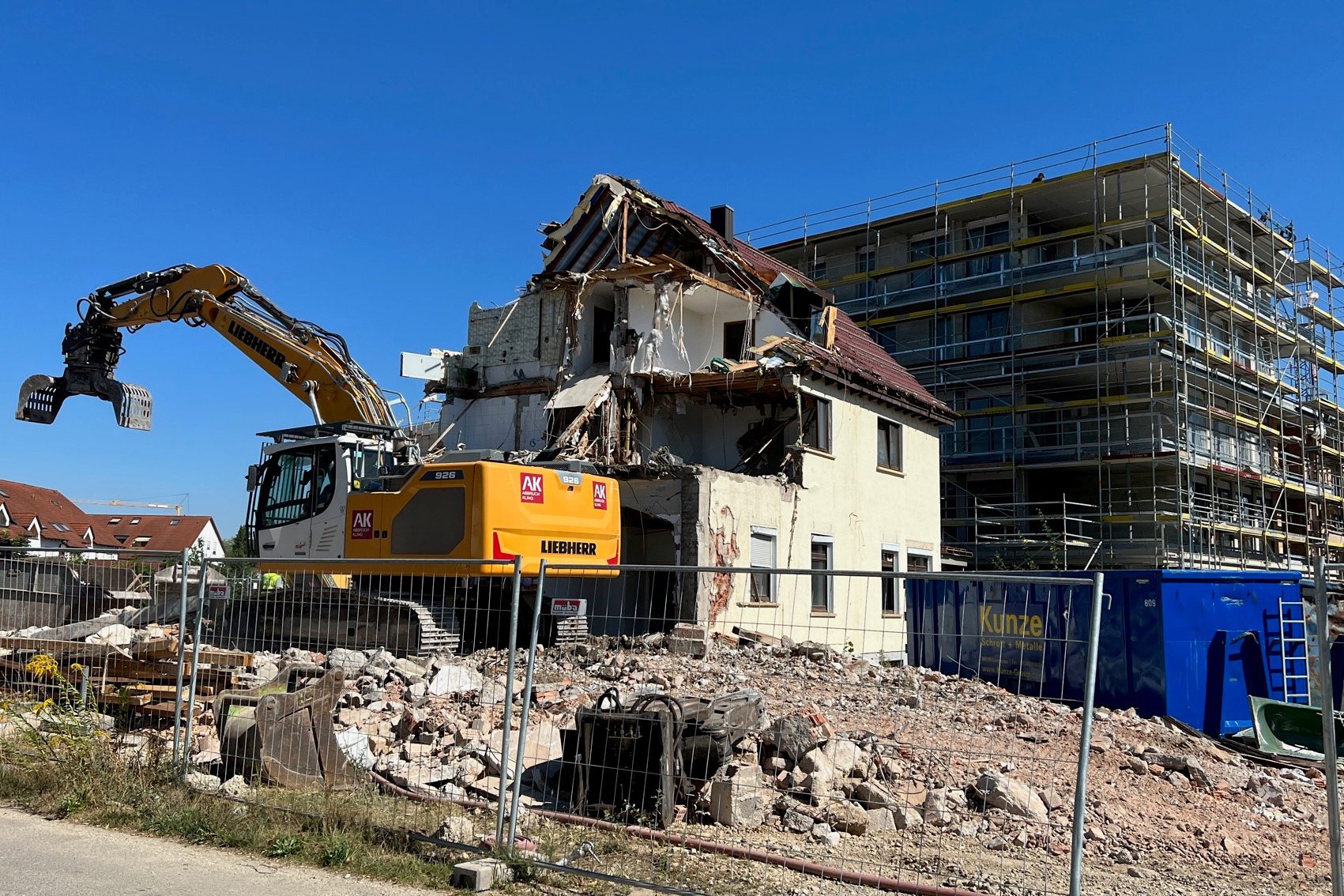 Baustelle Neubauprojekt Wohnen im Park Langenau