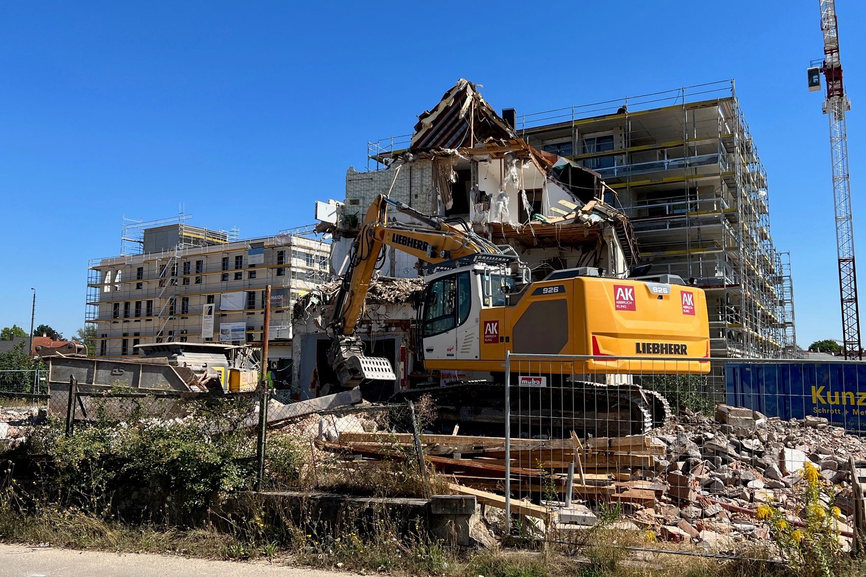 Baustelle Neubauprojekt Wohnen im Park Langenau