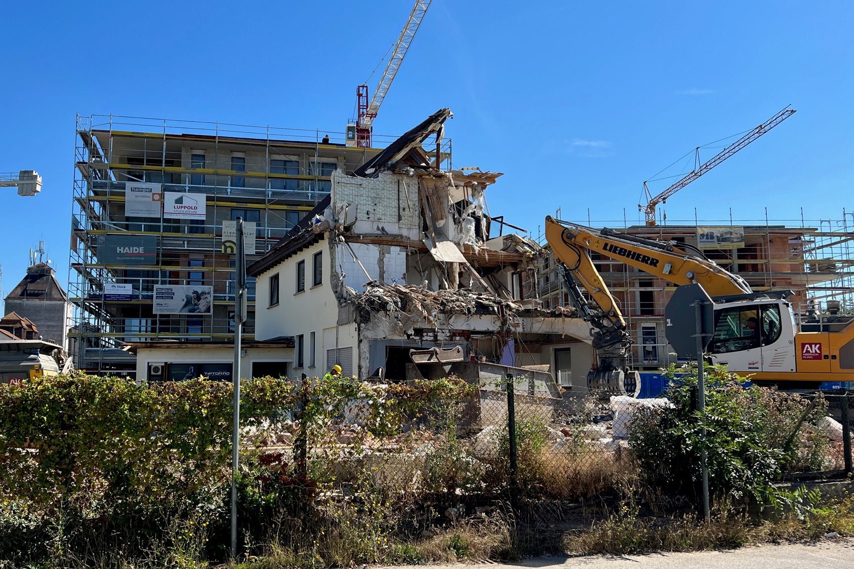 Baustelle Neubauprojekt Wohnen im Park Langenau