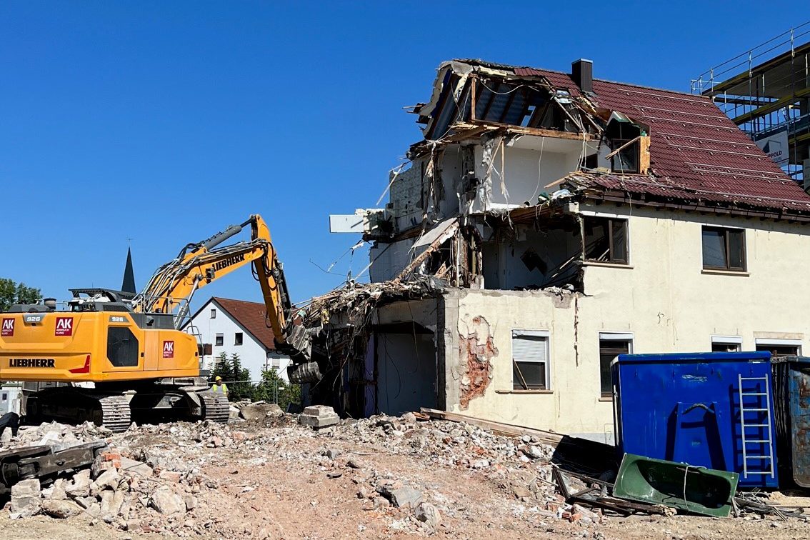 Baustelle Neubauprojekt Wohnen im Park Langenau