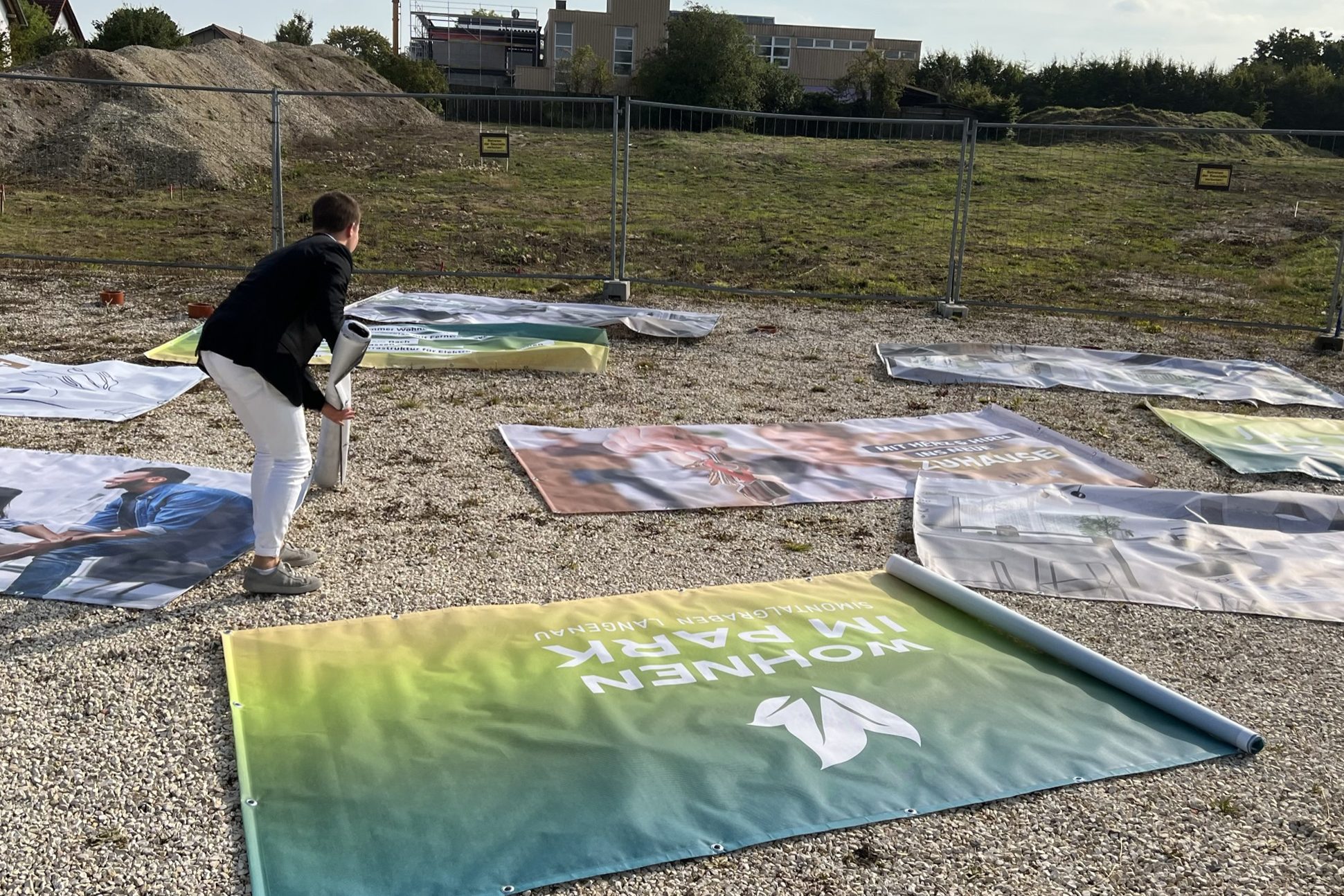 Baustelle Neubauprojekt Wohnen im Park Langenau