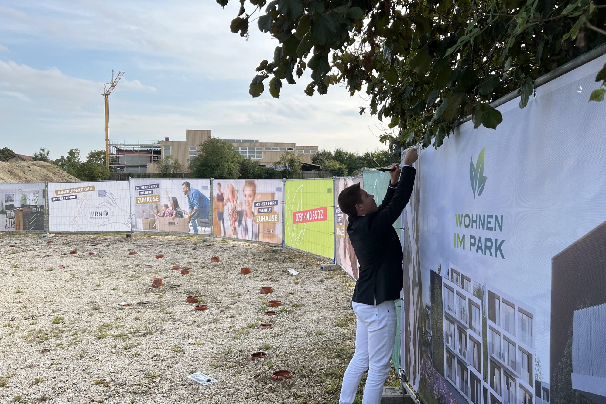 Baustelle Neubauprojekt Wohnen im Park Langenau