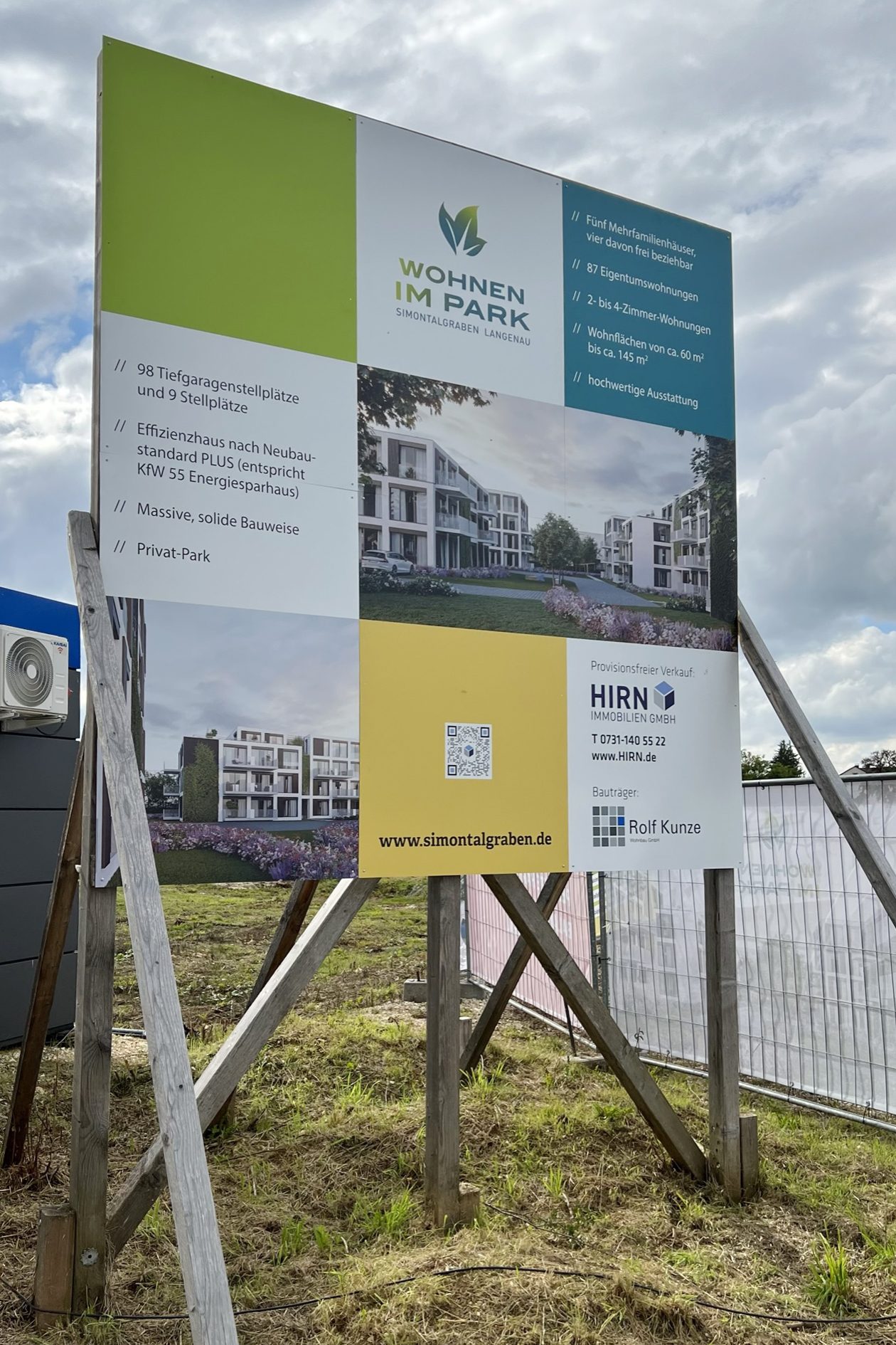 Baustelle Neubauprojekt Wohnen im Park Langenau