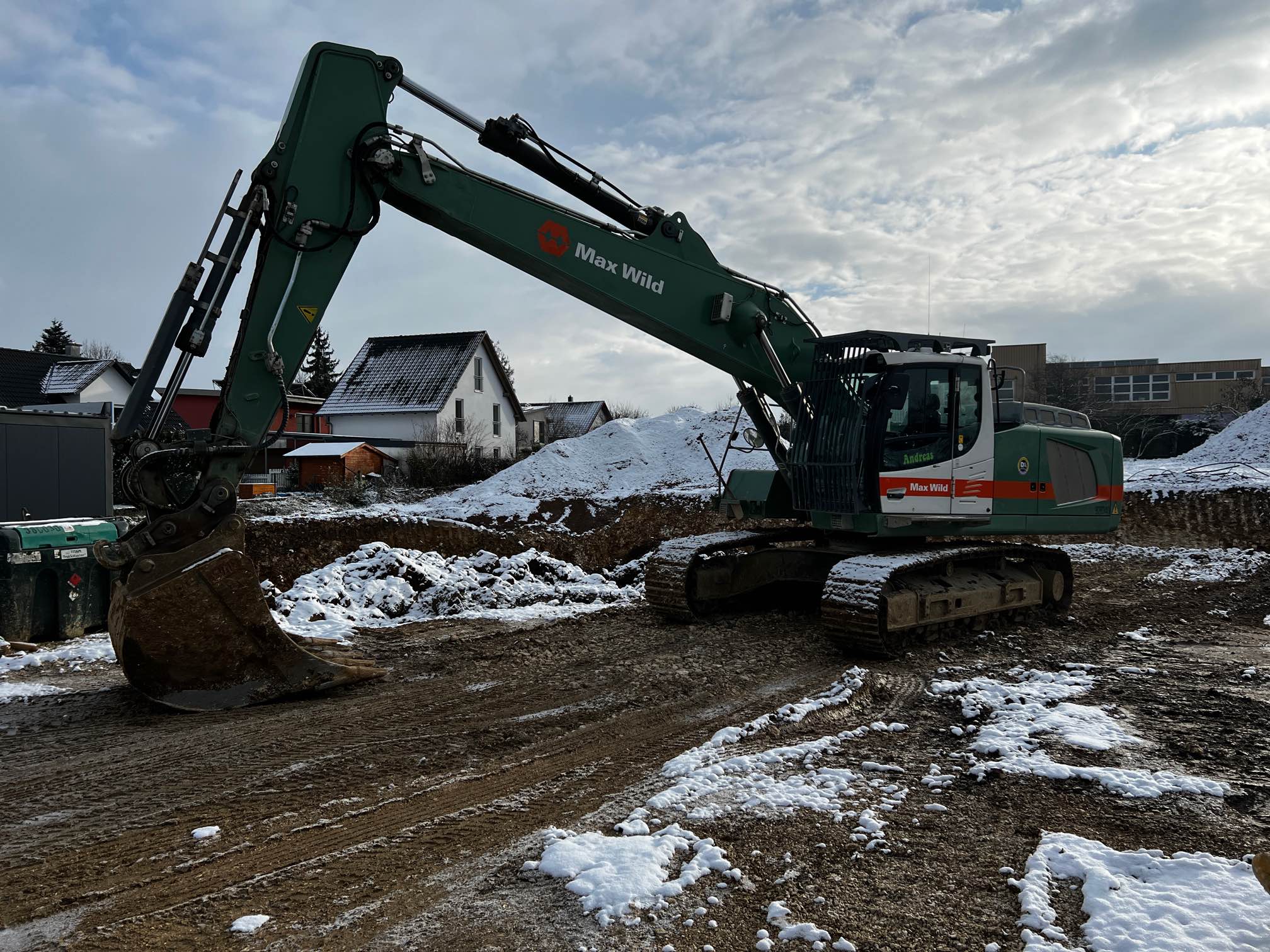 Baustelle Neubauprojekt Wohnen im Park Langenau
