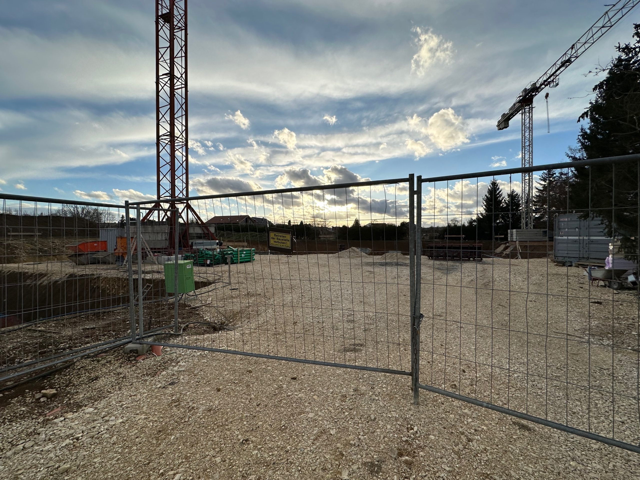 Baustelle Neubauprojekt Wohnen im Park Langenau