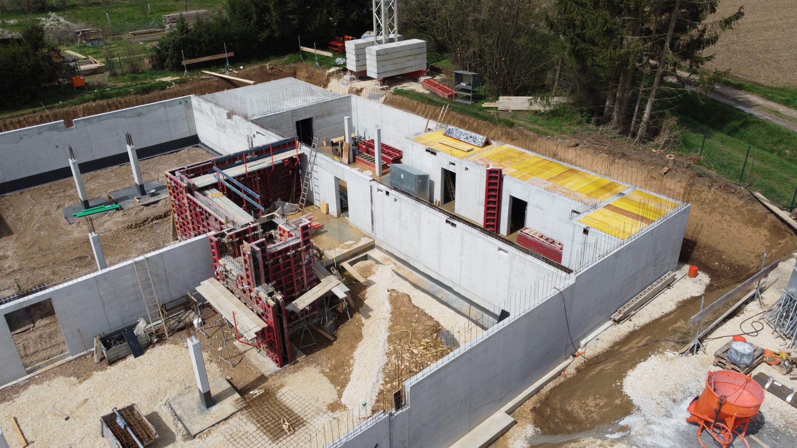 Baustelle Neubauprojekt Wohnen im Park Langenau
