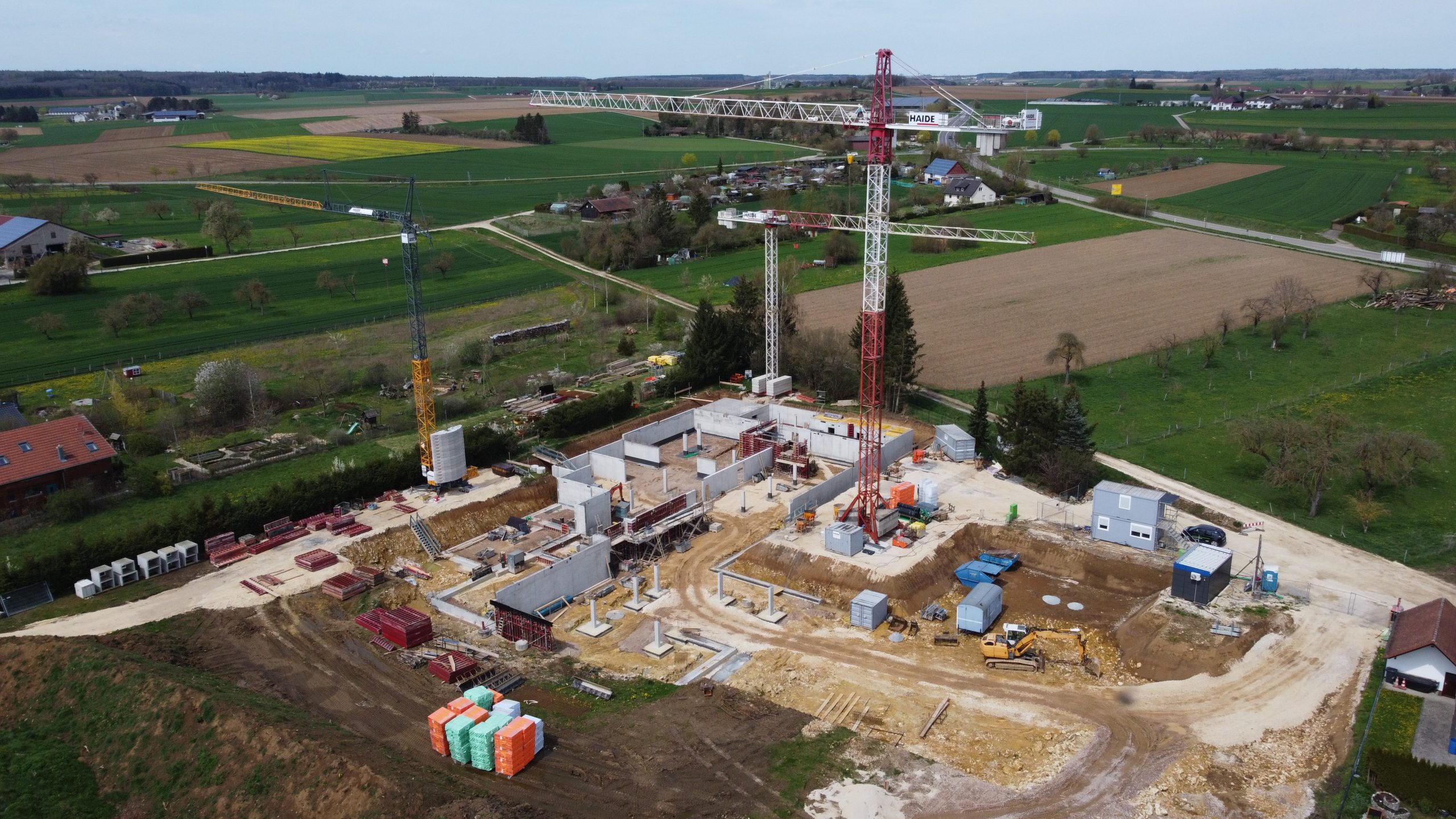 Baustelle Neubauprojekt Wohnen im Park Langenau