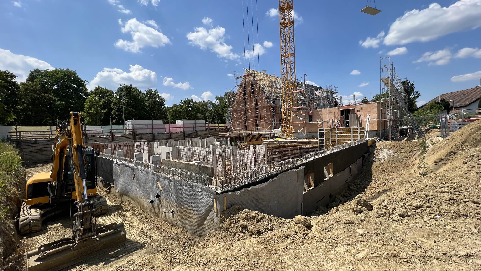 Baustelle des Neubauprojekts Alte Schreinerei
