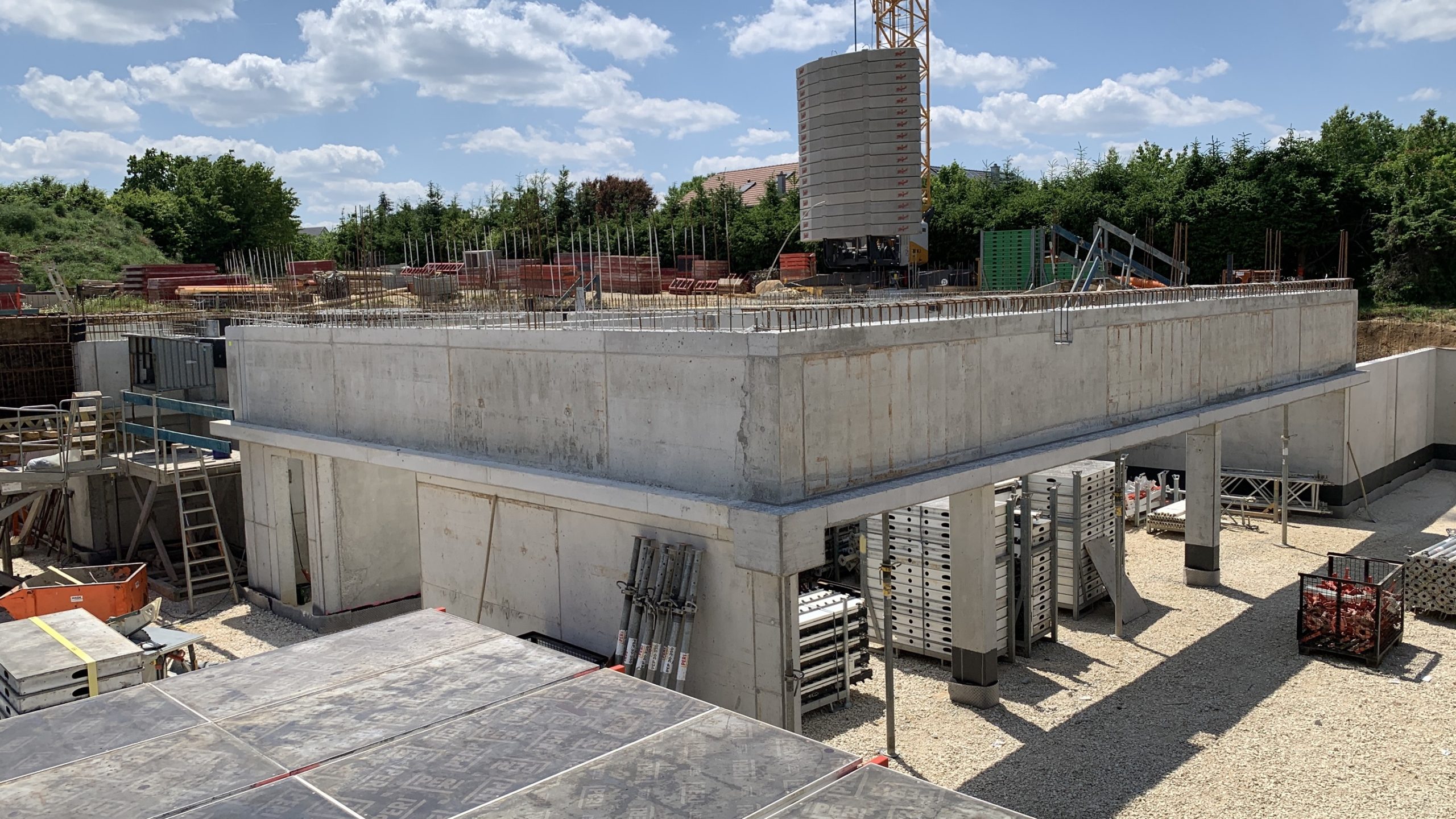 Baustelle Neubauprojekt Wohnen im Park Langenau