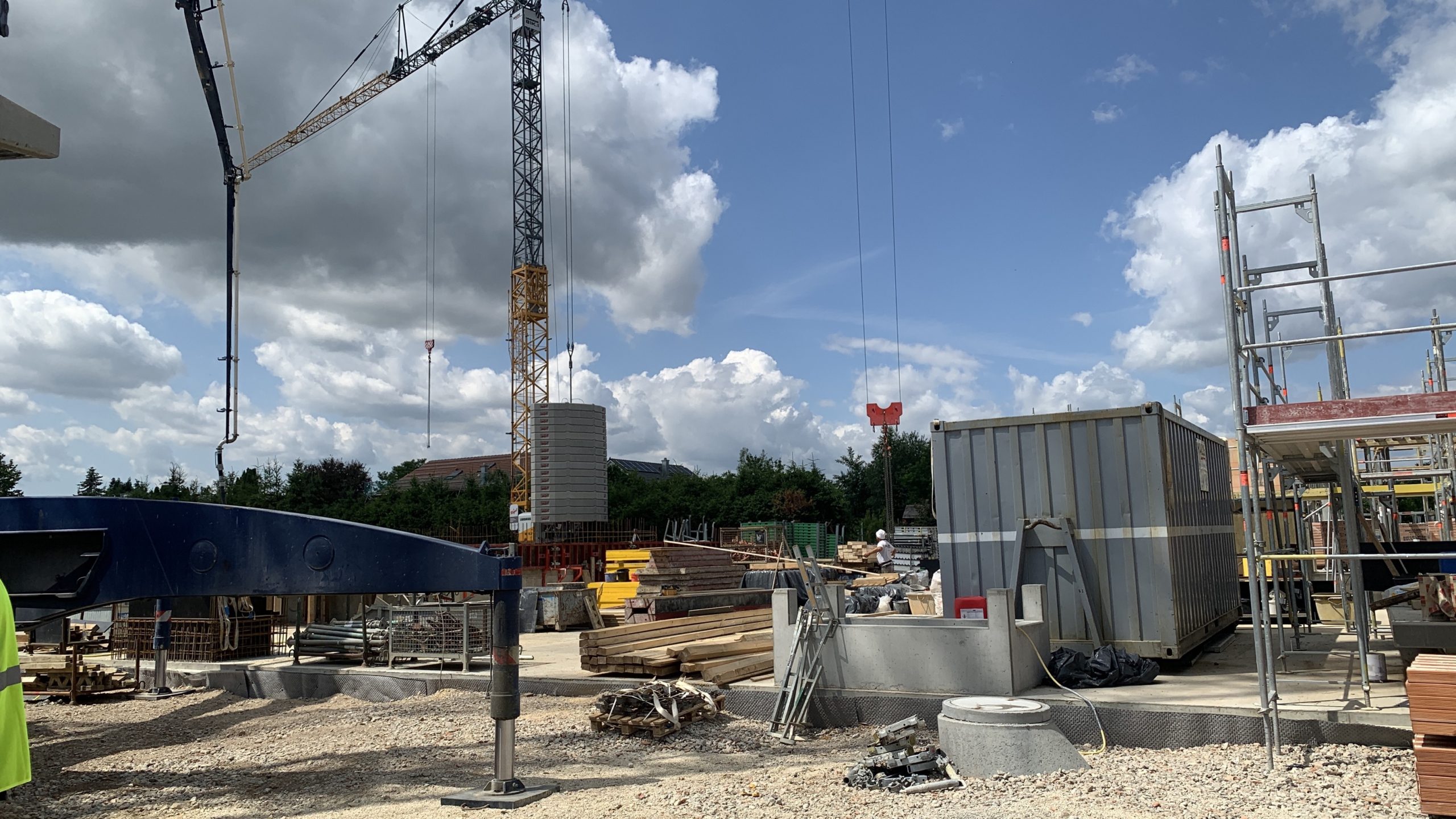 Baustelle Neubauprojekt Wohnen im Park Langenau