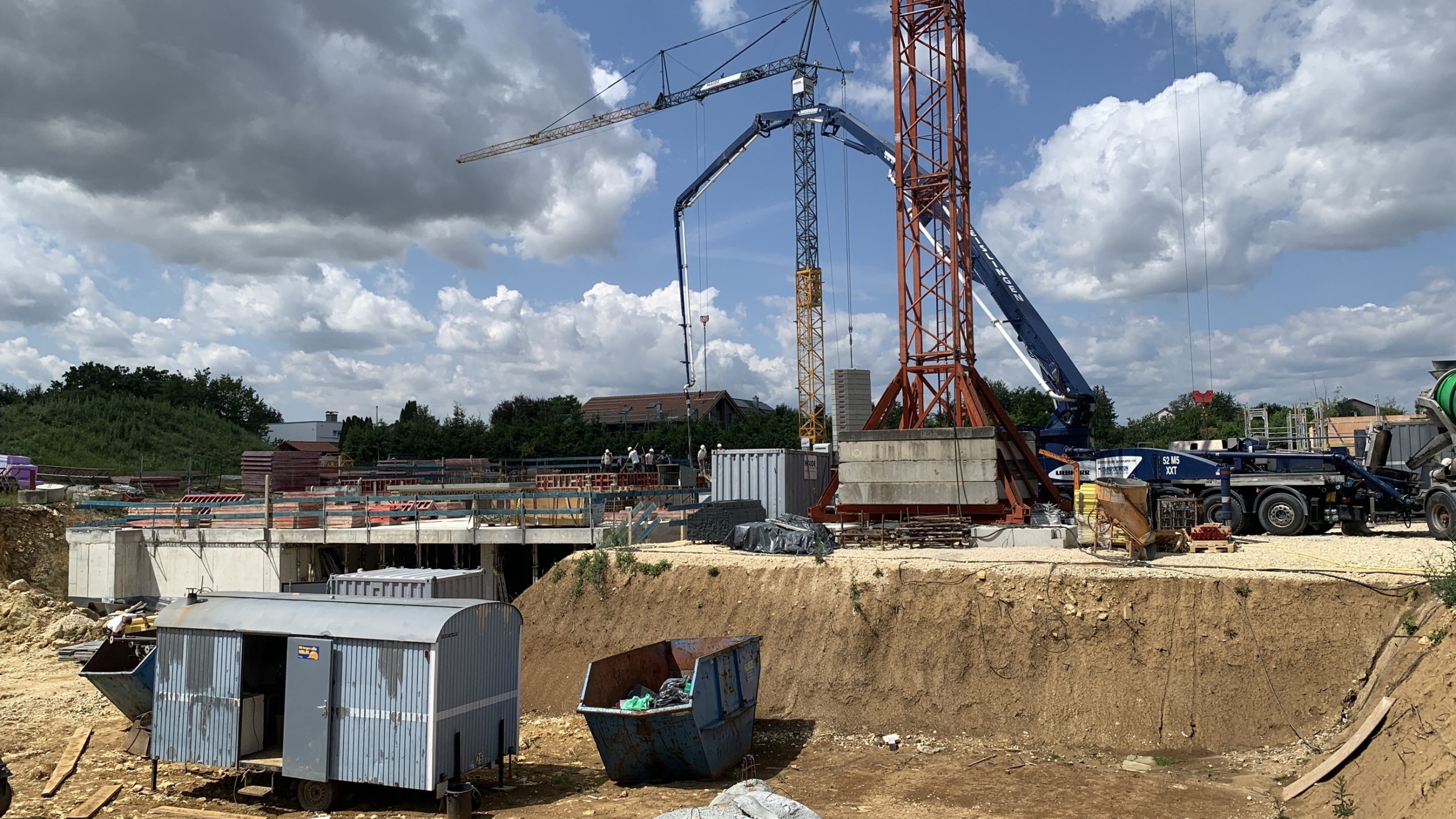 Baustelle Neubauprojekt Wohnen im Park Langenau