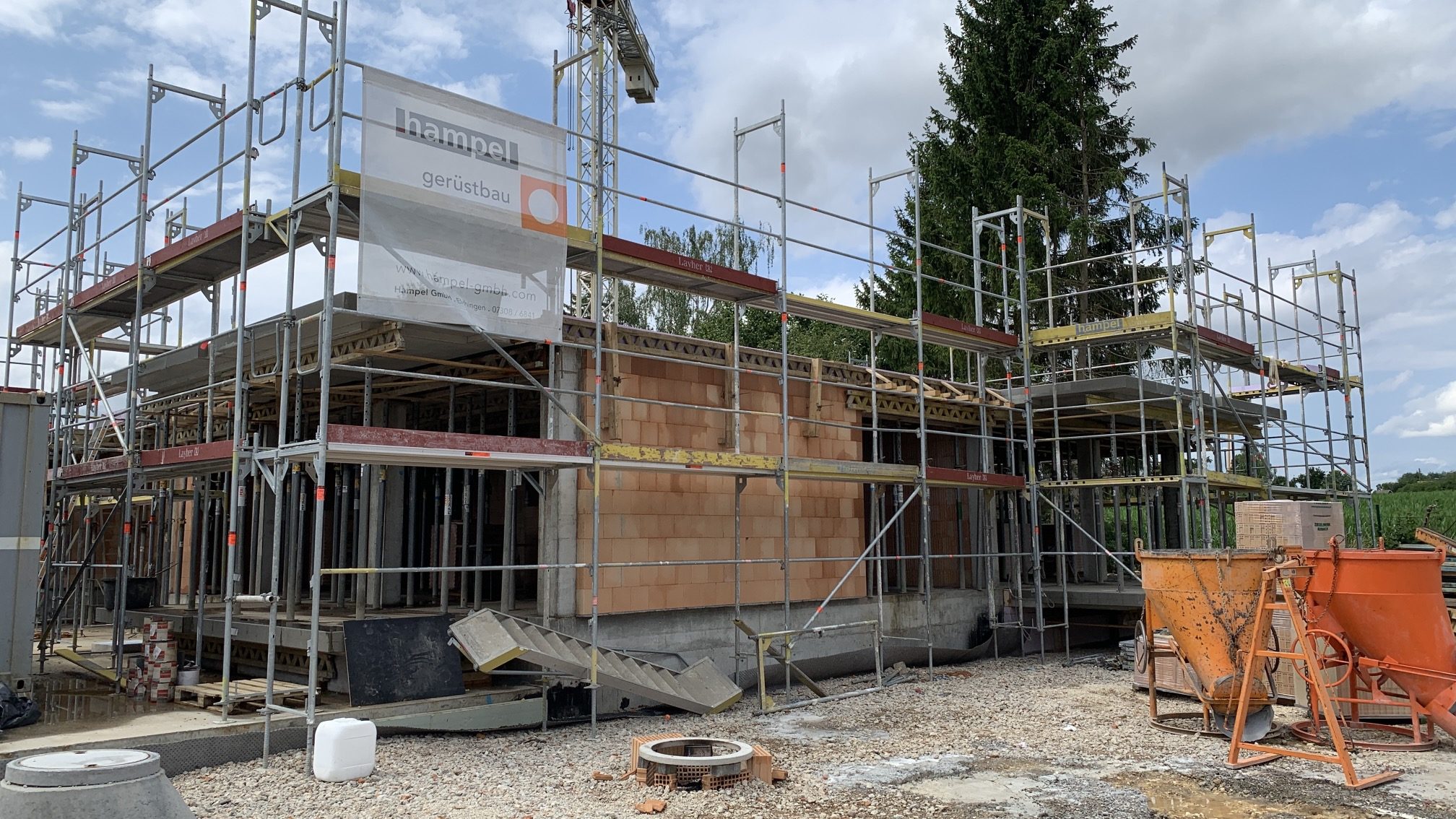 Baustelle Neubauprojekt Wohnen im Park Langenau