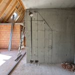 Innenaufnahme des Neubauprojekts Alte Schreinerei während dem Bau