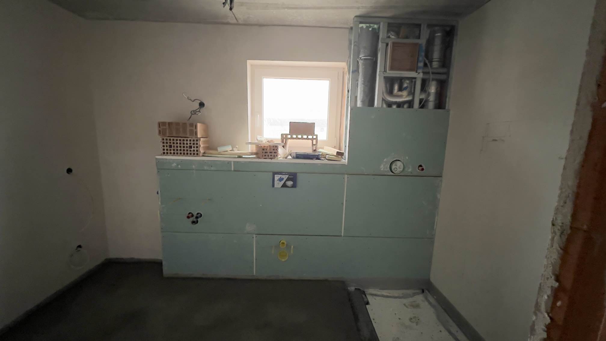 Innenaufnahme des Neubauprojekts Alte Schreinerei während dem Bau