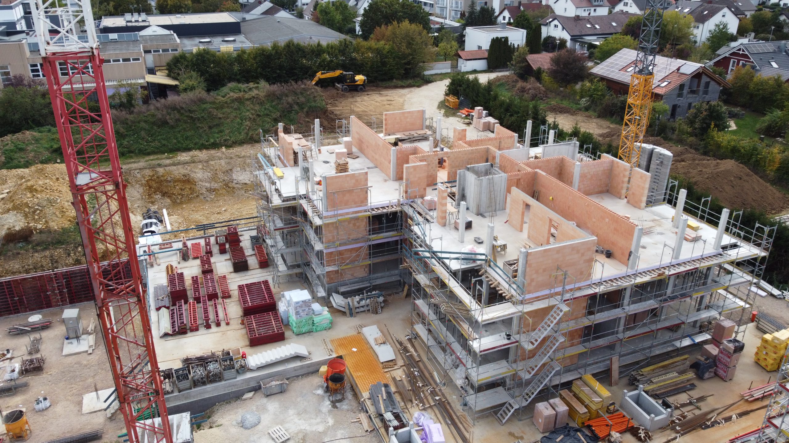 Baustelle Neubauprojekt Wohnen im Park Langenau